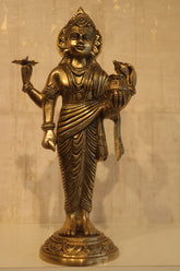 Standing Brass Idol of Lord Dhanvantari